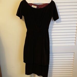 Vintage brown velvet dress